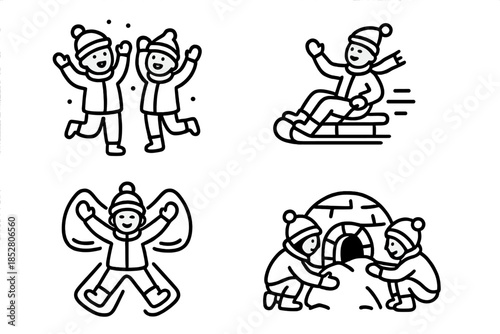 Winter Activities Icons