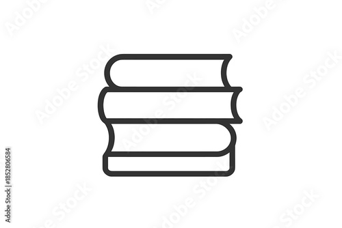 Stack of books icon on a gradient background