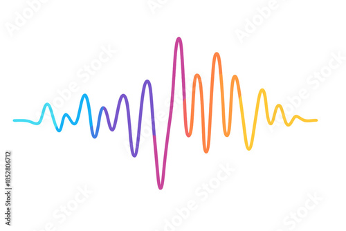 Colorful Sound Wave with Gradient Background