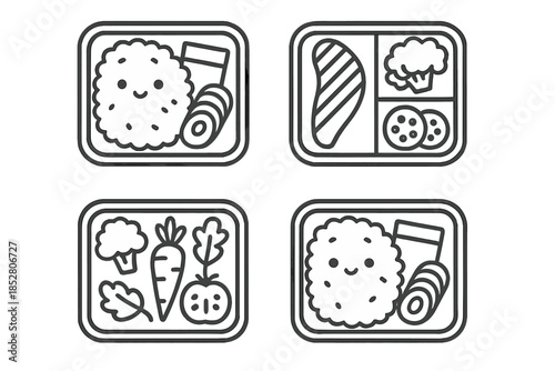 Cute Bento Box Icons