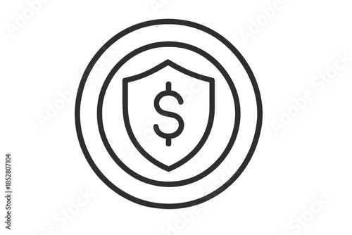 Secure Dollar Coin Icon