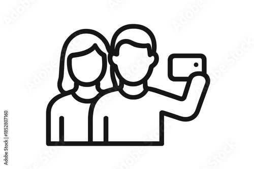 Couple taking a selfie