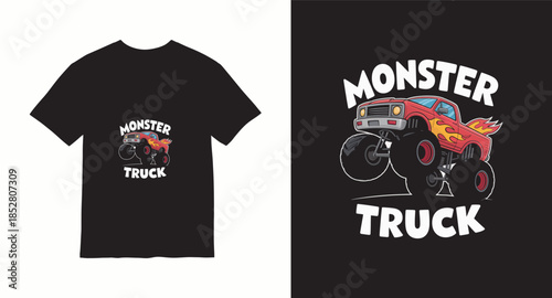 Monster truck vector t-shirt design