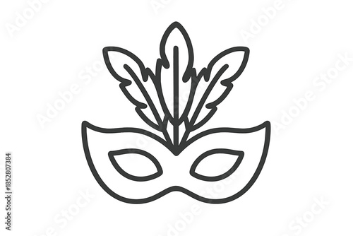 Masquerade mask with feathers