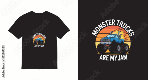 Monster truck vector t-shirt design