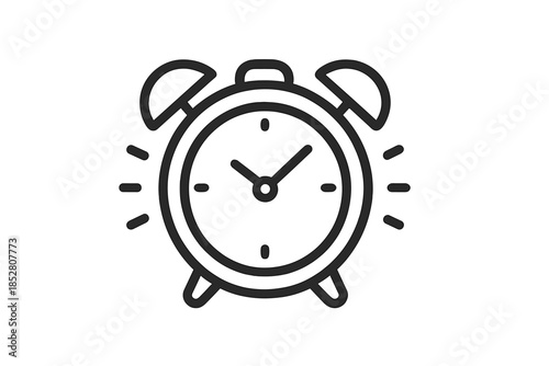 Alarm Clock Icon with Glowing Aura