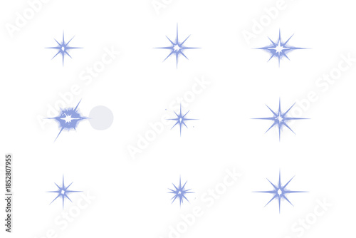 Abstract background with bright starbursts and lens flares