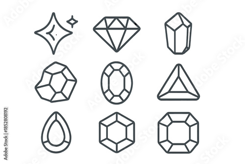 Gemstone Icons Set