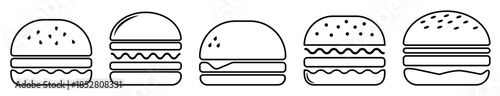 Burger icon set