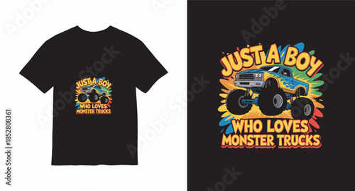 Monster truck vector t-shirt design