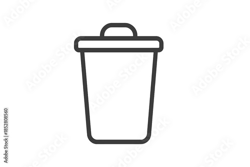 Trash Can Icon on Gradient Background