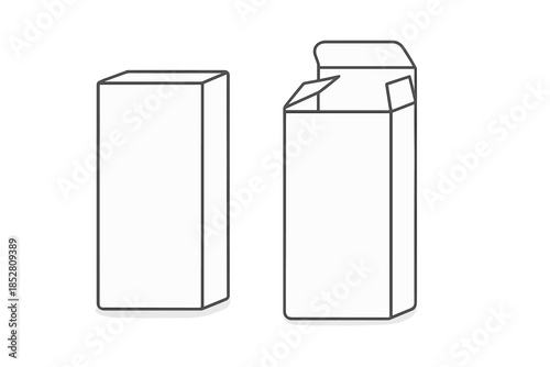 Two packaging boxes side-by-side