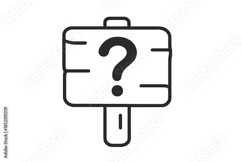 Question Mark on a Signpost Icon