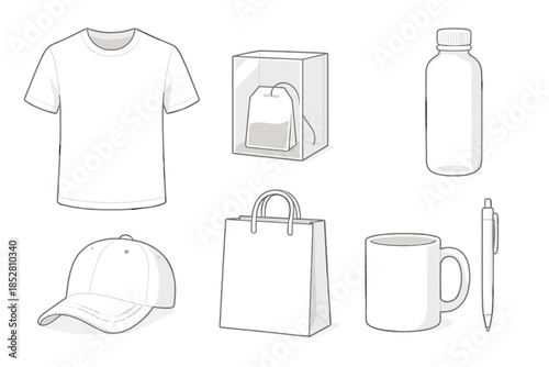 Blank promotional items for branding