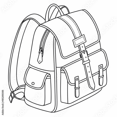 Classic leather backpack