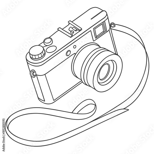Classic camera with strap