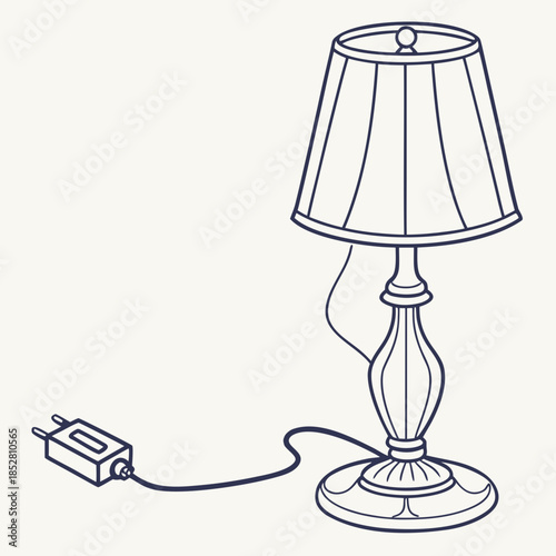 Classic table lamp with plug