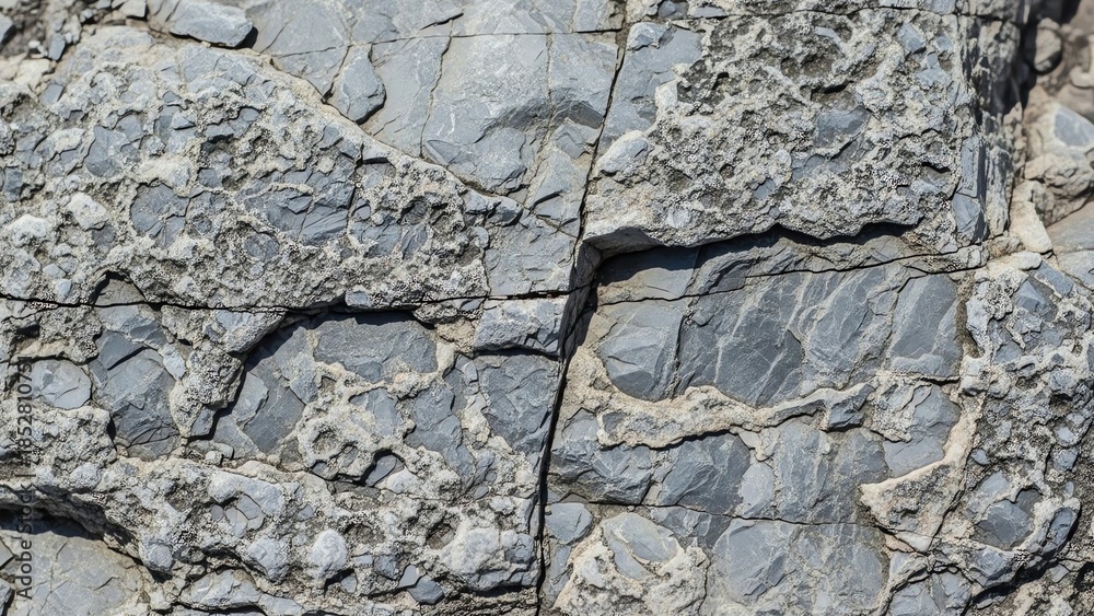 Fototapeta premium Rock and stone texture, weathered surface, gray tones,...