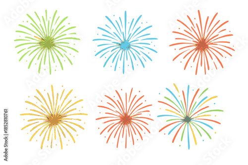 Colorful Fireworks Display