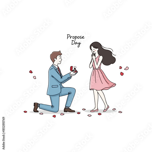 Proposal day isolated on transparent background