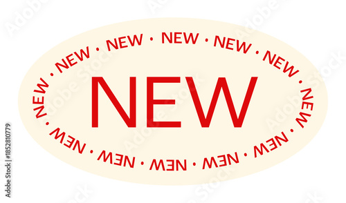 Oval new product label
