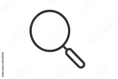 Magnifying glass icon on a gray gradient background