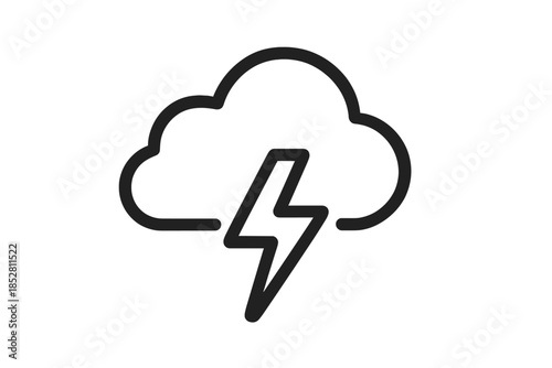 Thunderstorm icon on a gradient background