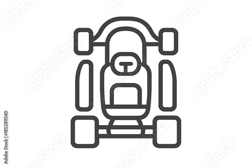 Top view outline of a go-kart