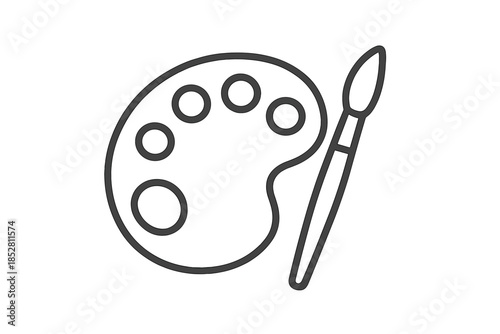 Paintbrush and Palette Icon