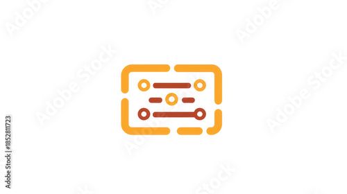 Abstract circuit board icon against transparent background conceptual design