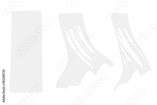 Abstract flowing white curtains with glowing effect