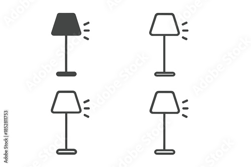 Four Lamps on a Dark Background