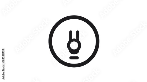 Abstract geometric icon design with central symbol and circular frame
