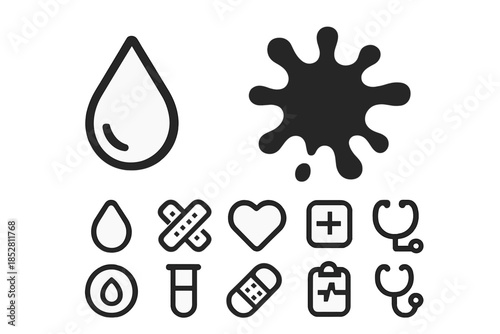 Medical Icons Collection on Gradient Background