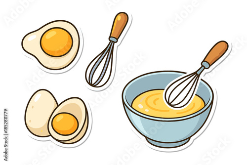 Eggs and Whisk Illustration