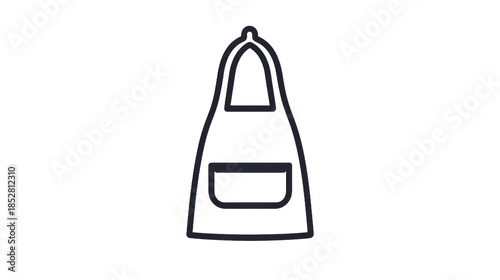 Apron icon with outline design isolated on transparent background
