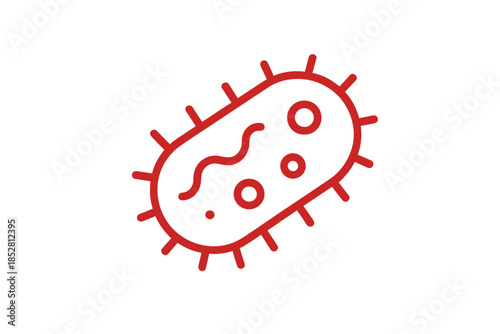 Red Glowing Bacteria Icon