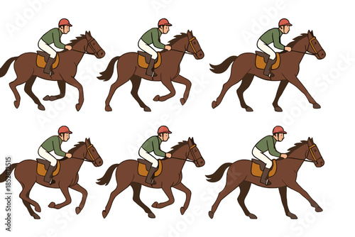 Horse Race Animation Sequence