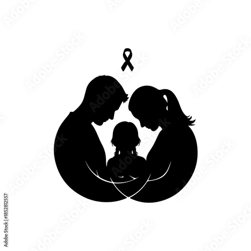 Family unity and support isolated on transparent background