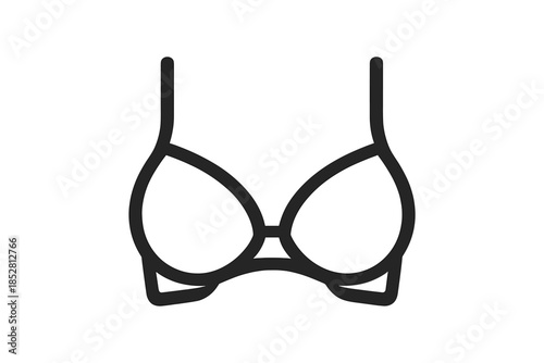 Bra Icon on Grayscale Gradient Background