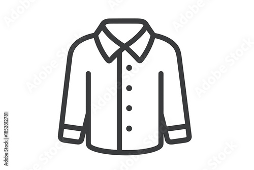 Shirt Icon with Buttons on Gray Gradient Background