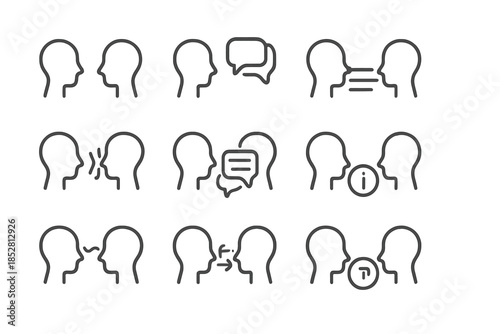 Communication and conversation icons