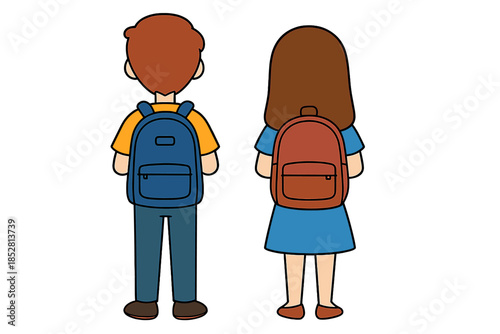 Children with Backpacks