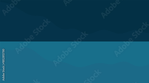 An abstract blue background features flowing waves of light and water under a summer sky where deep ocean horizons meet soft clouds in a serene nature wallpaper design