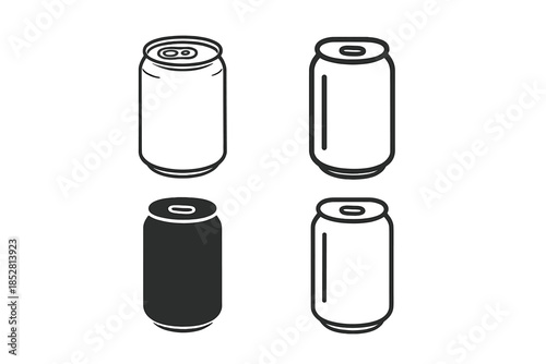 Four modern soda cans on a gradient background