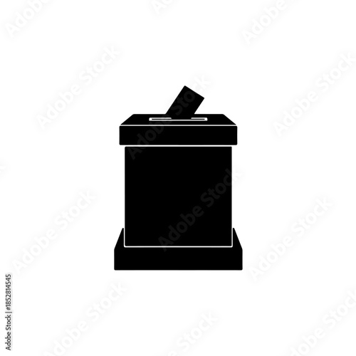 Ballot box for voting isolated on transparent background