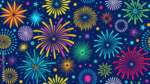 Vibrant fireworks display