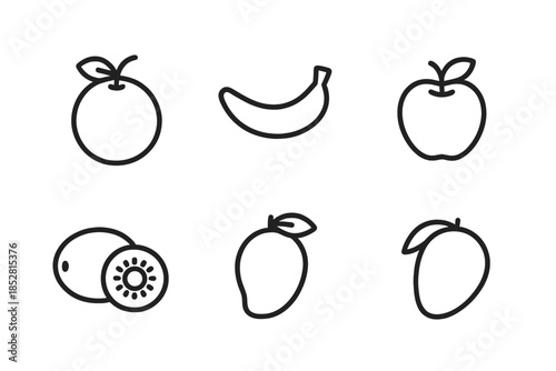 Fruit Icons Neon Glow