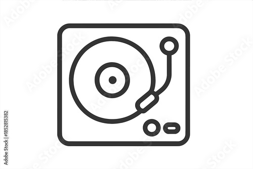 Turntable icon with gradient background