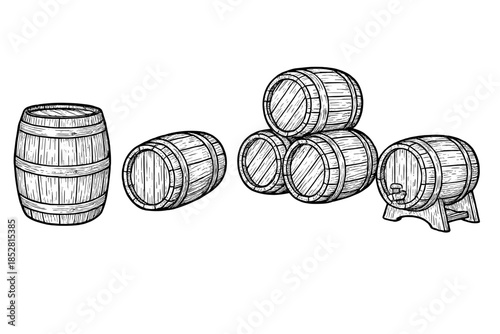 Wooden Barrels Collection